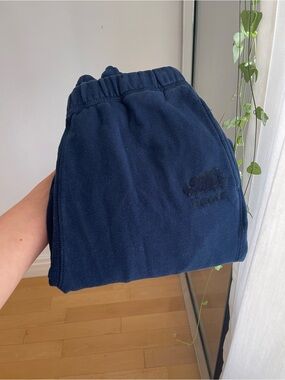Roots Navy Fleece Track Pants